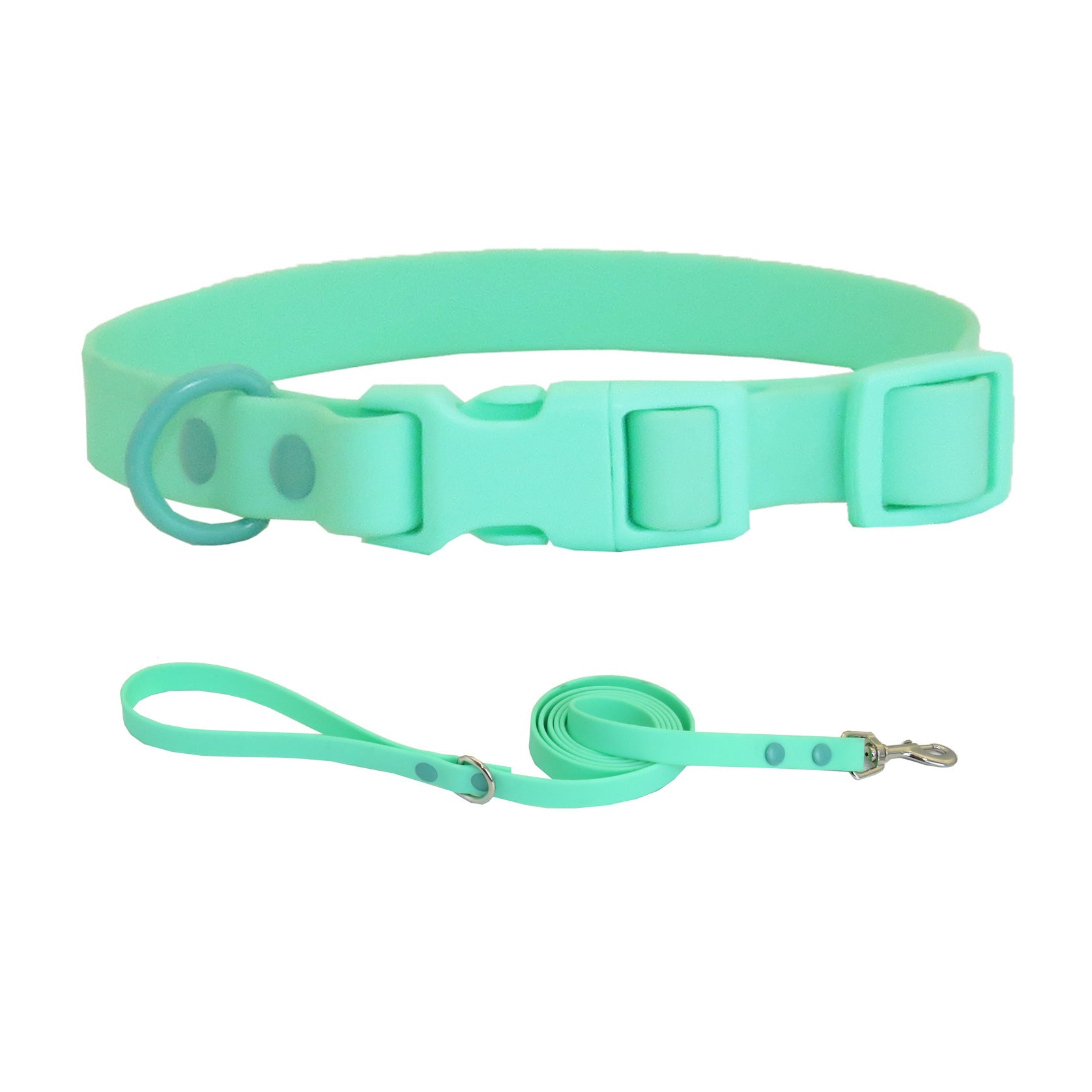 Waterproof wipe-clean PVC dog collar in 12 colour options