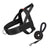 Tactical dog harness with matching reflective lead in black