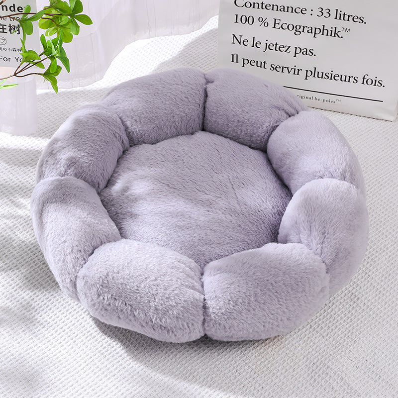 Round long plush pet nest for cats and dogs, view 22