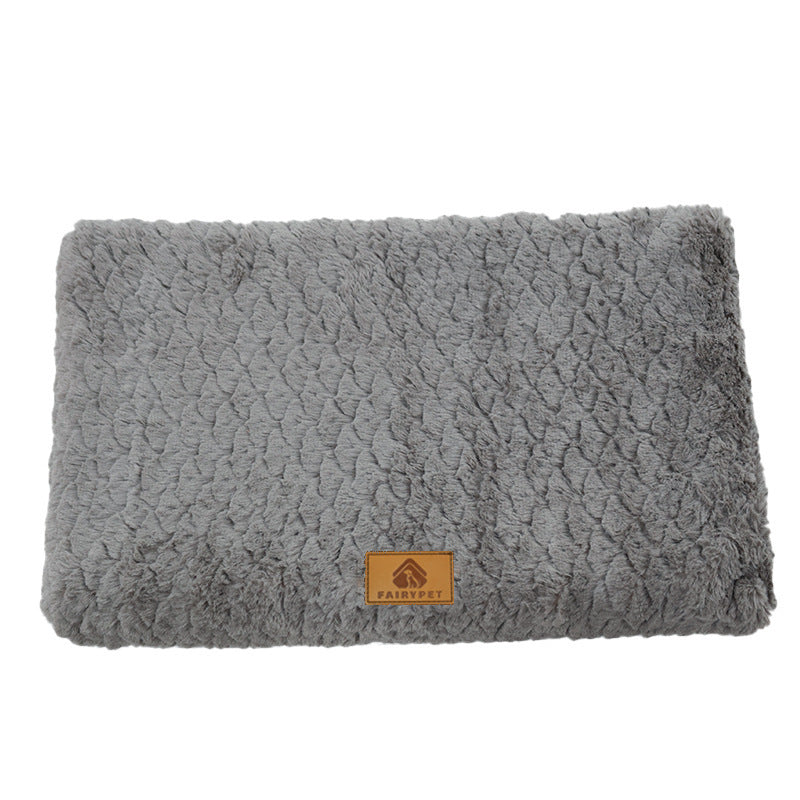 Egg Crate Sponge Pet Bed Mat with Plush Washable Cover