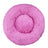 Round long plush nest bed for cats and dogs in Dark Pink