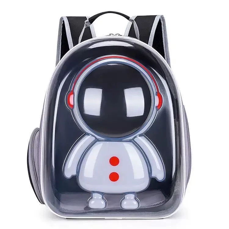 Clear capsule pet backpack carrier for cats and small dogs