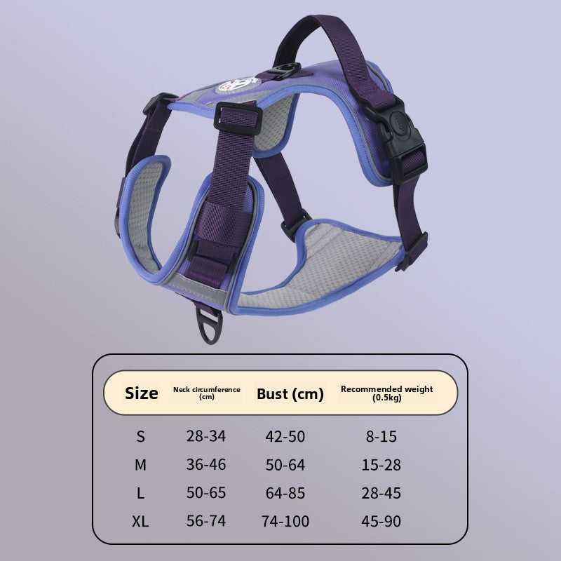Reflective vest harness for large dogs, main product photo