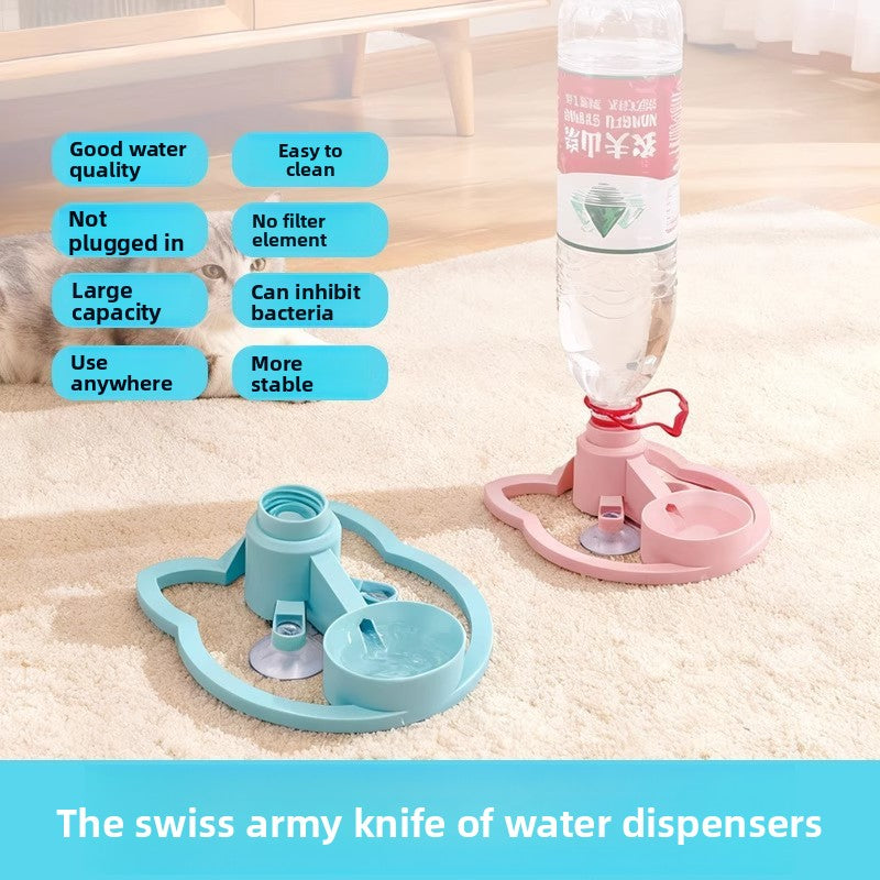 Portable Automatic Pet Water Dispenser Bottle, Leak-Proof, No Power Needed