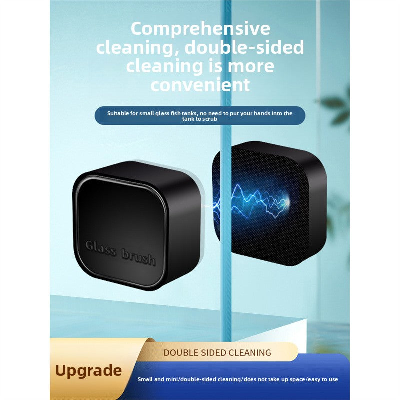 Magnetic double sided aquarium glass cleaner, black or white, view 4