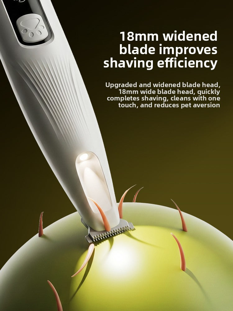 Quiet Cordless Pet Clipper with LED Light and Digital Display