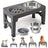 Adjustable Height Pet Feeding Bowl with Stainless Steel and Slow Feeder
