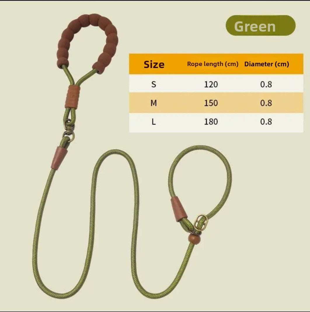Show-style nylon slip lead for dogs, available from Pet Royale UK