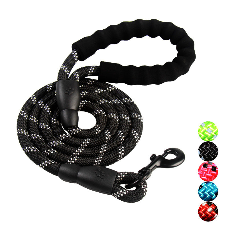 Reflective Nylon Rope Dog Lead for Safer Night Walks