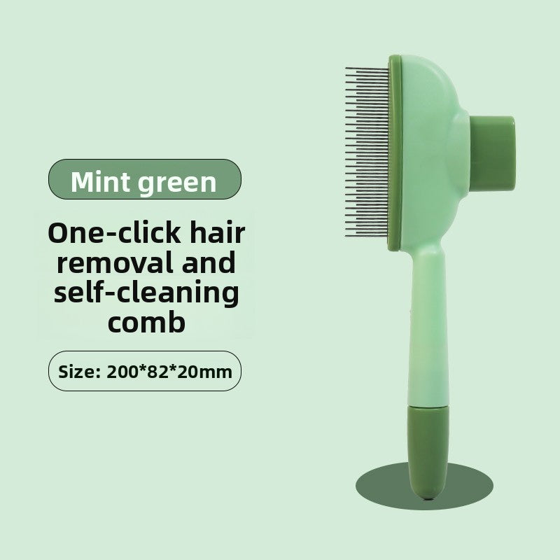 Self-Cleaning Fine-Tooth Dematting Comb for Dogs and Cats