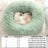 Grey thick velvet donut cat bed with plush padding, photo 14