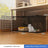 Indoor plastic cat cage with litter area and cat bed, view 16