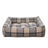 Washable cotton dog bed in plaid, product detail photo