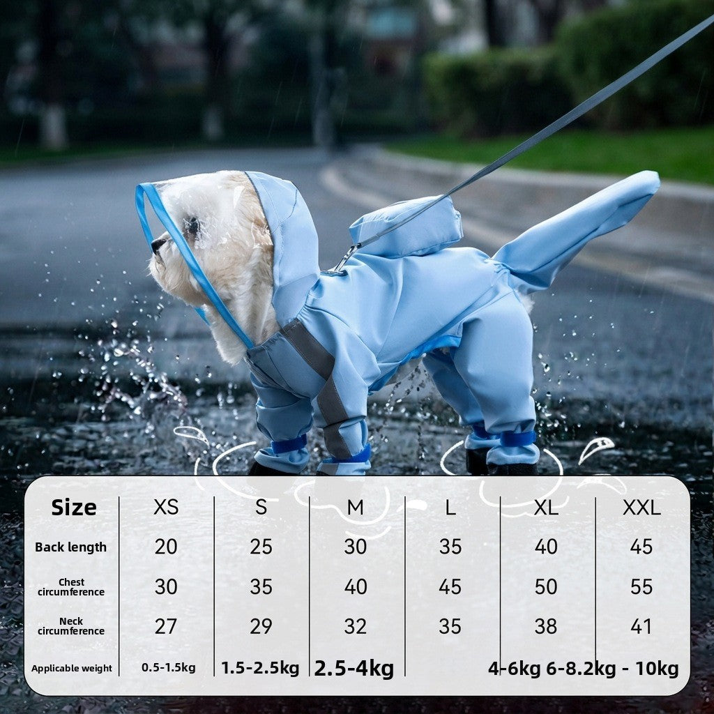 Four leg waterproof dog raincoat, available in 15 styles, image 76
