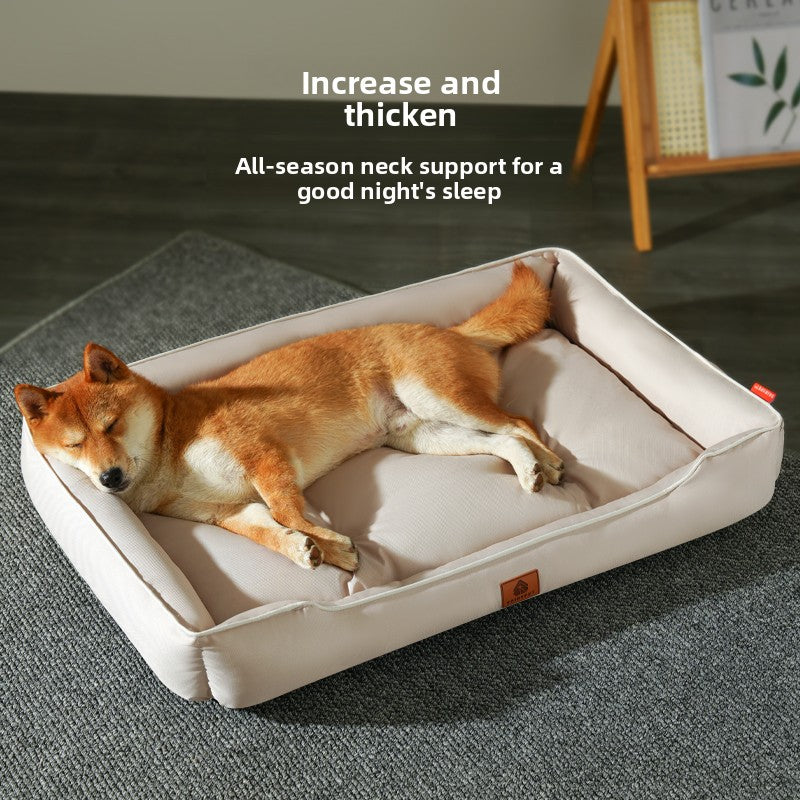 Waterproof Oxford dog bed with raised edges and soft base, photo 4