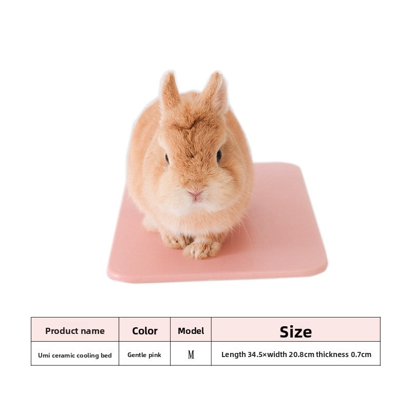 Pink ceramic heat relief pad for small pets