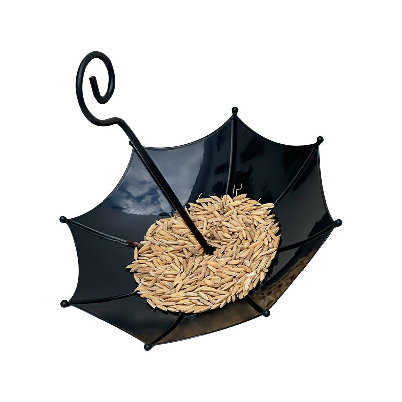 Umbrella-shaped bird feeder