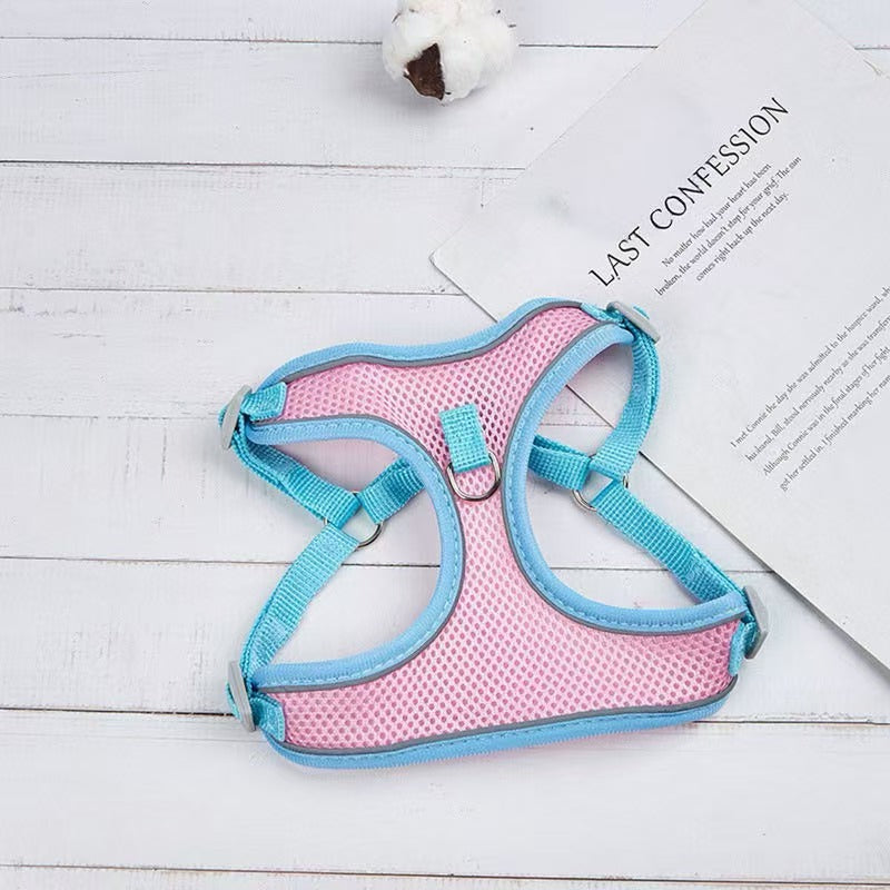 Breathable vest harness for small dogs and cats, 4 sizes available