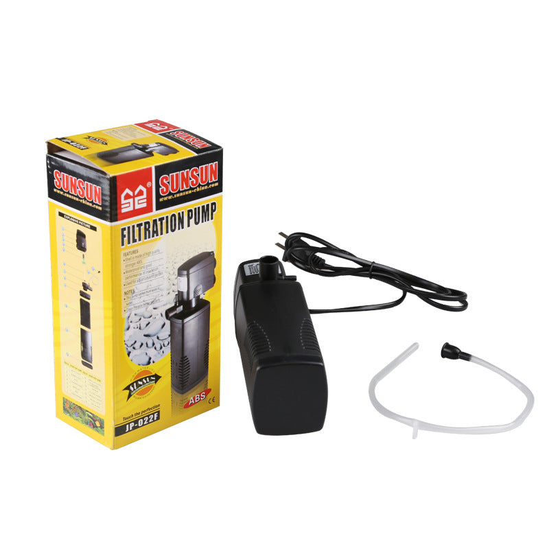 Submersible aquarium filter pump with aeration for fish tanks, view 3