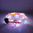 USB rechargeable LED dog collar and lead in Yellow Collar Style B, front view