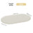 Silicone pet feeding mat with raised edges in cream white