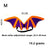 Halloween felt bat wings for dogs and cats in Orange Hat, side view