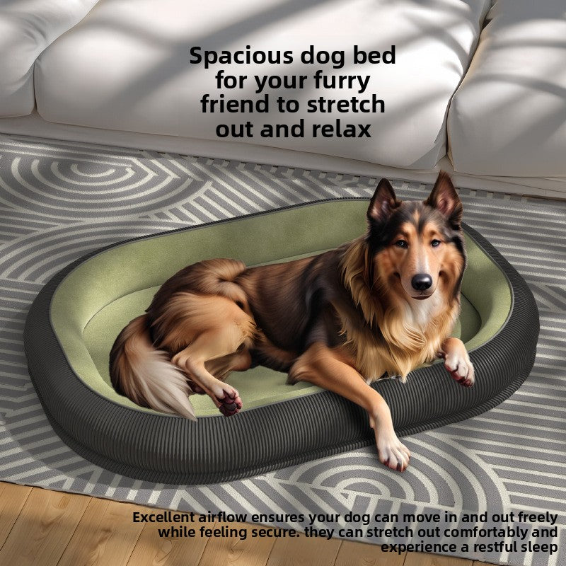 Grey spacious pet bed in 75 by 55cm size