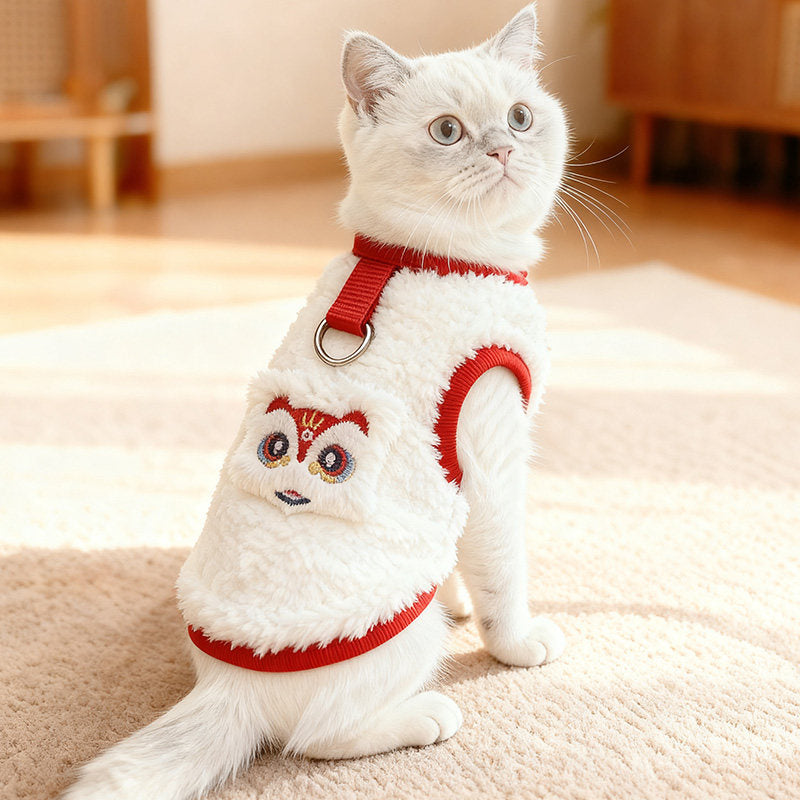 Double sided fleece cat vest, available in 16 styles, image 1