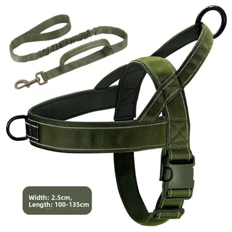 Reflective tactical nylon dog harness, ideal for everyday use