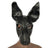Latex dinosaur skull Halloween mask with movable teeth on a dog, view 15