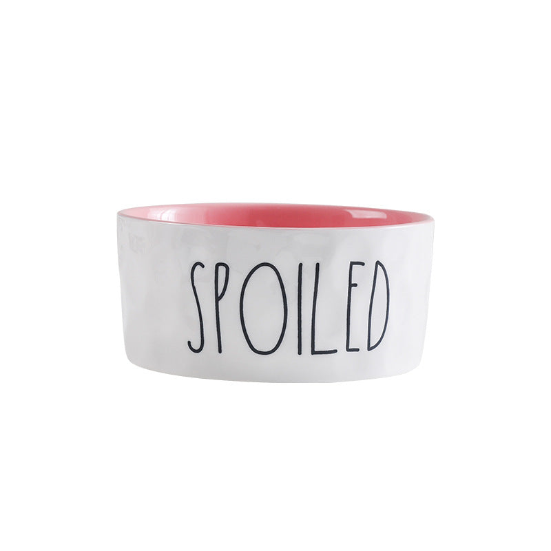 Creative Contrasting Color Ceramic Pet Bowl
