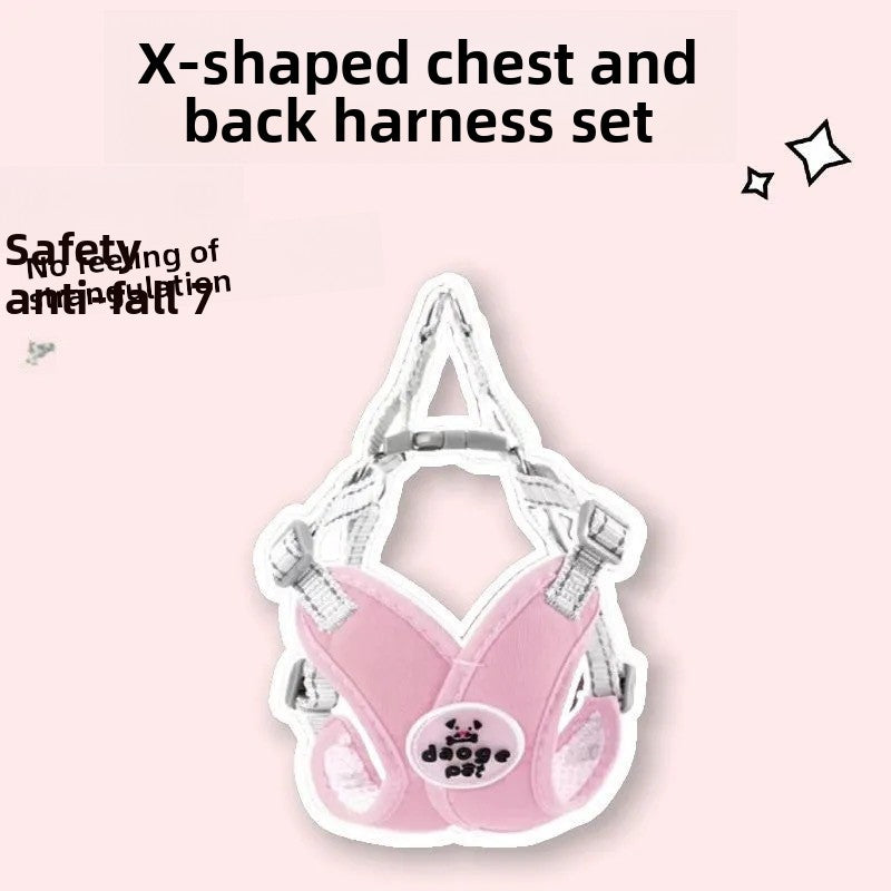 Reflective vest harness with lead option, available from Pet Royale UK