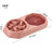 Bone shaped slow feeder double bowl for cats and dogs - view 8