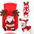 Flannel Christmas antler hooded pet costume in Antler Hood, close-up detail