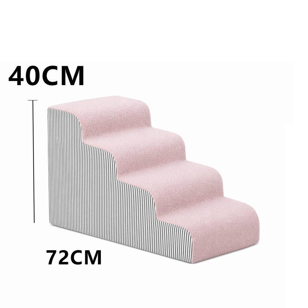 Pet ramp stairs with removable washable cover in Pink 4 Step Standard, size Ramp Stairs