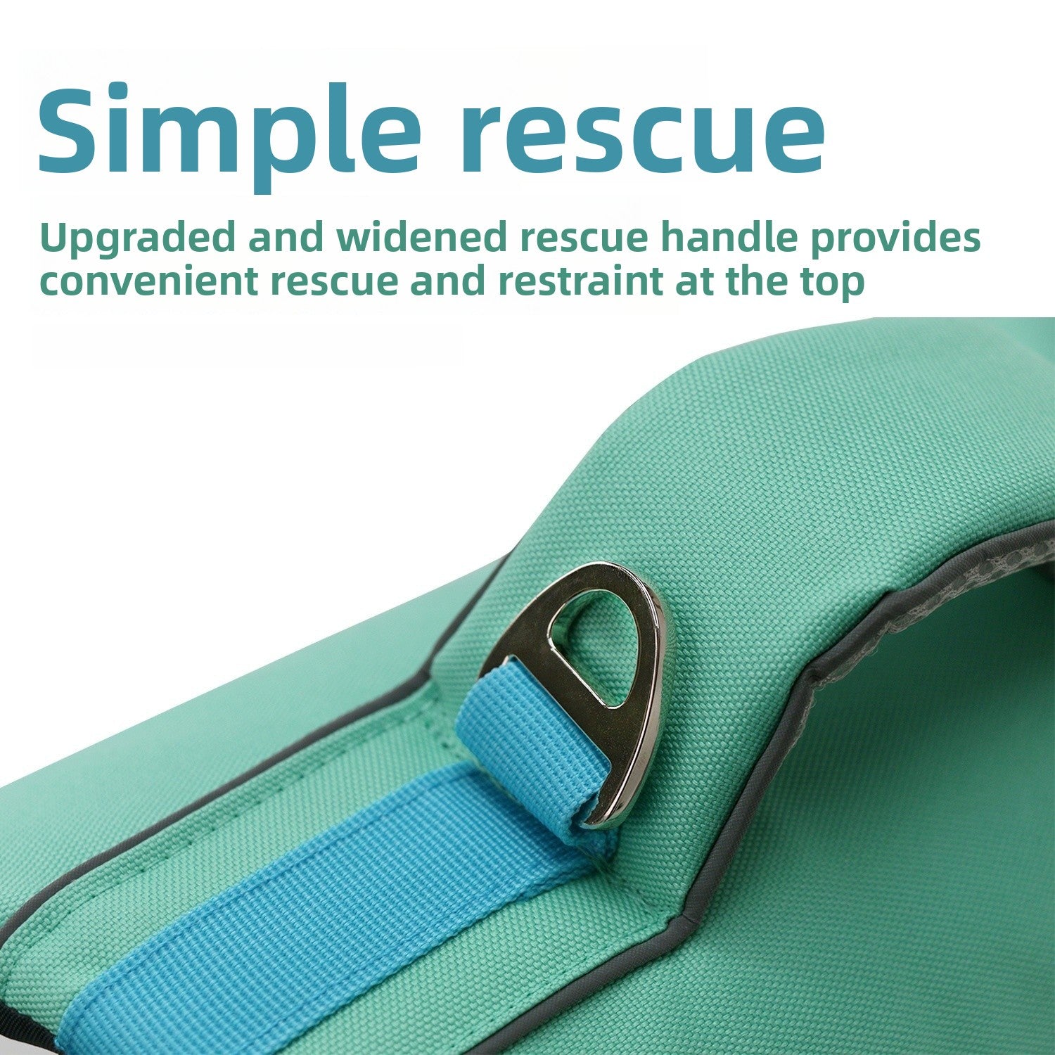 Reflective two-tone dog life jacket for swimming and boating, product image 3