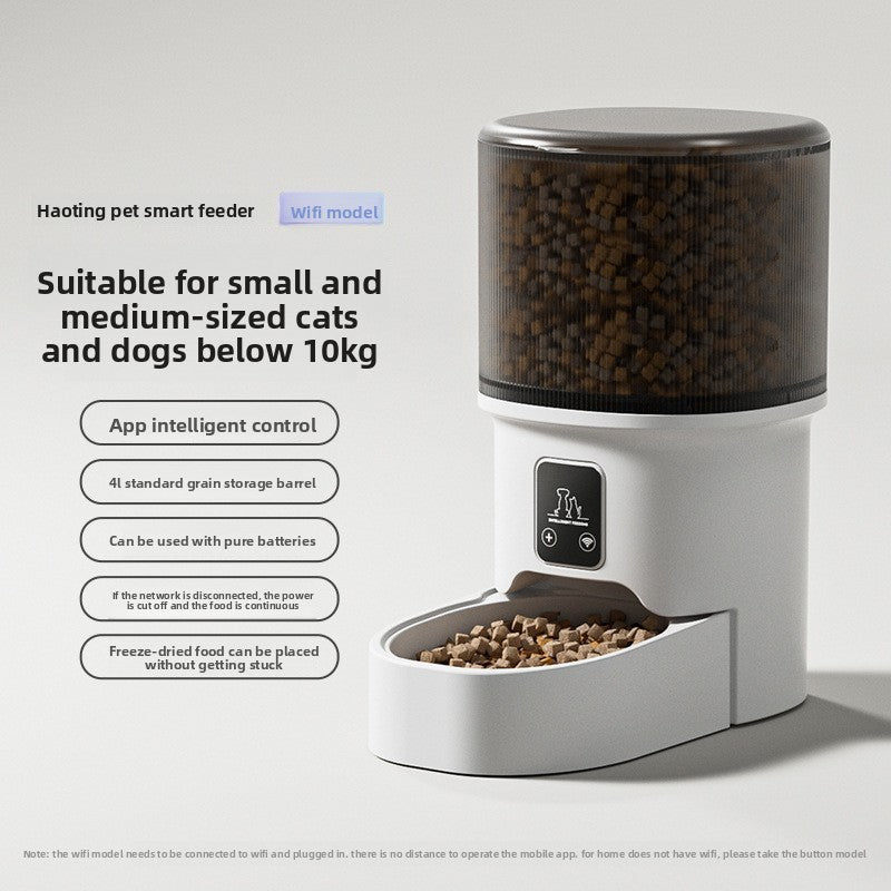 Smart Automatic Pet Feeder with Wi-Fi, Bluetooth, Voice and Video Control, 4L or 7L