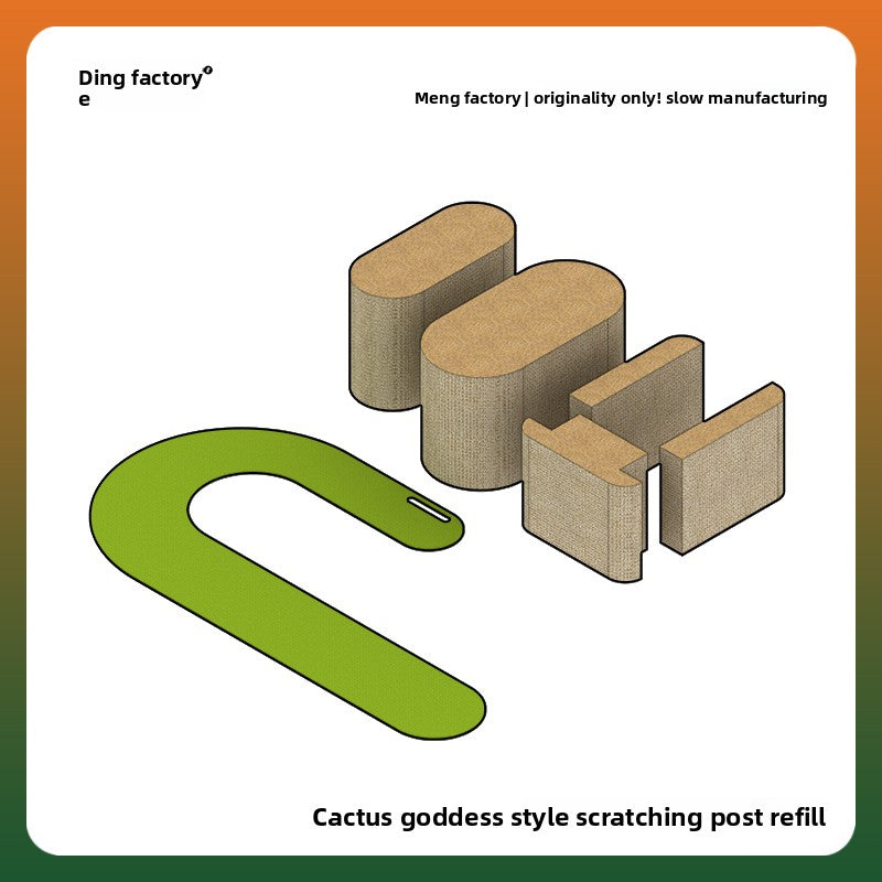 Cactus cat tree replacement set in corrugated paper, additional product photo