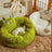Round Plush Cat Bed for Cold Weather, Cats and Small Dogs
