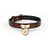 Black leather look dog collar and matching lead set