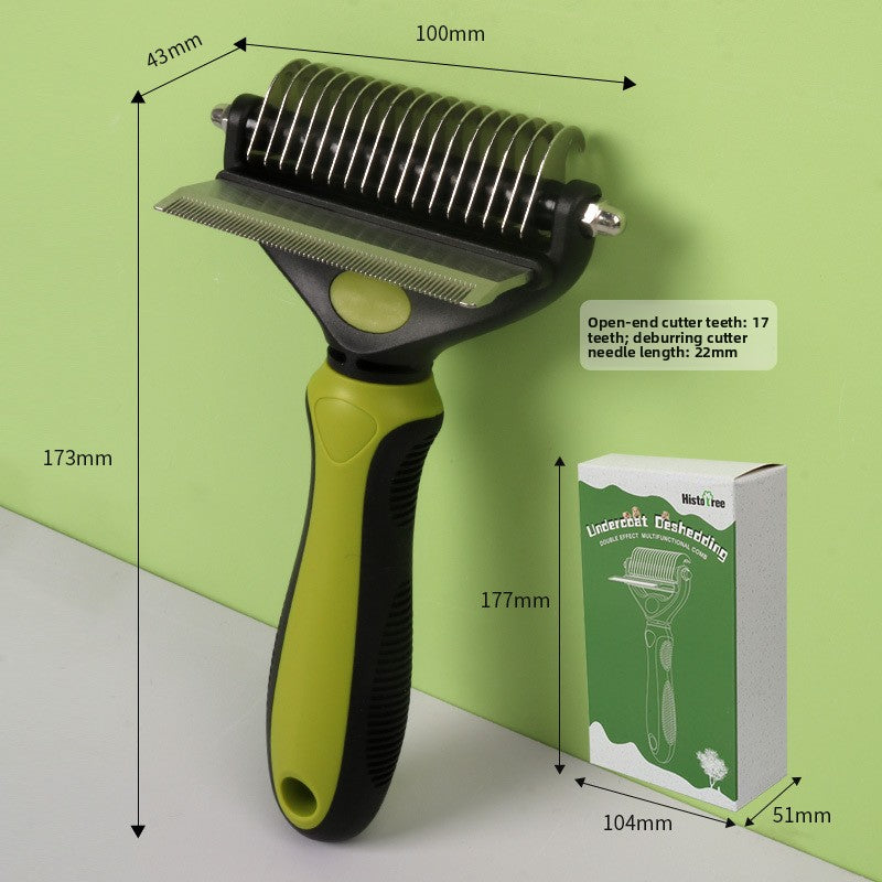 Dog and Cat Grooming Comb, Detangling and Deshedding Undercoat Tool