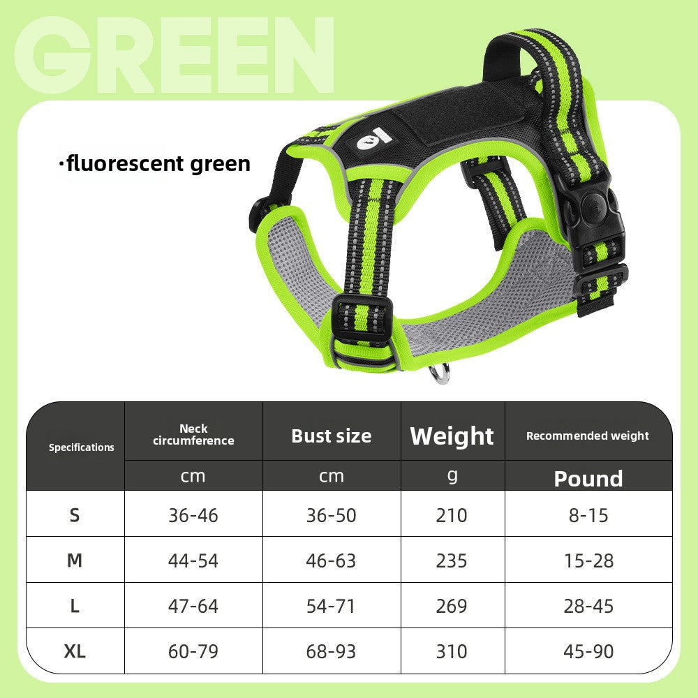 Reflective Dog Harness Anti-Explosion Pet Harness Vest