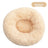Light brown washable plush round pet bed with anti-slip base, photo 38
