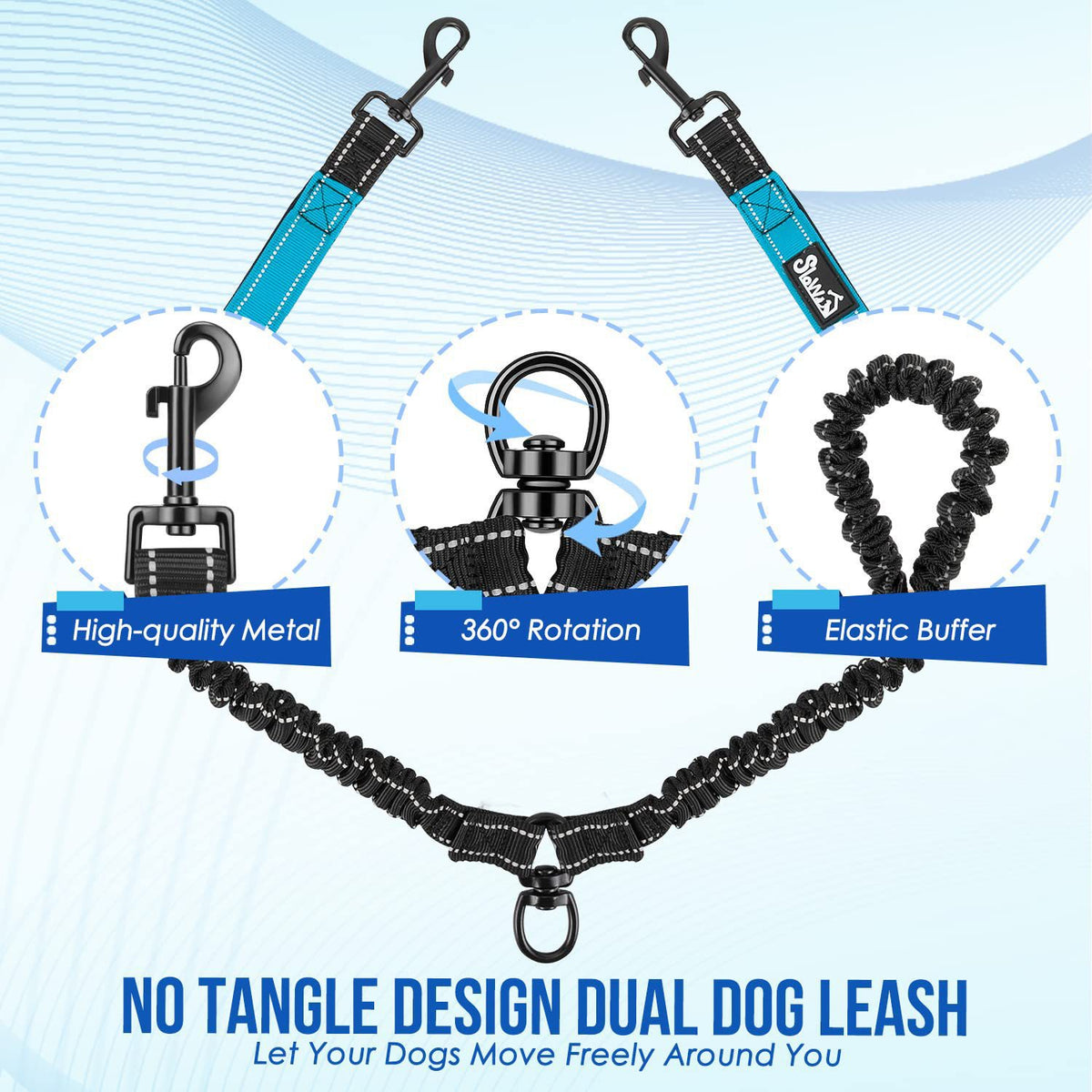 Double dog lead coupler, available from Pet Royale UK