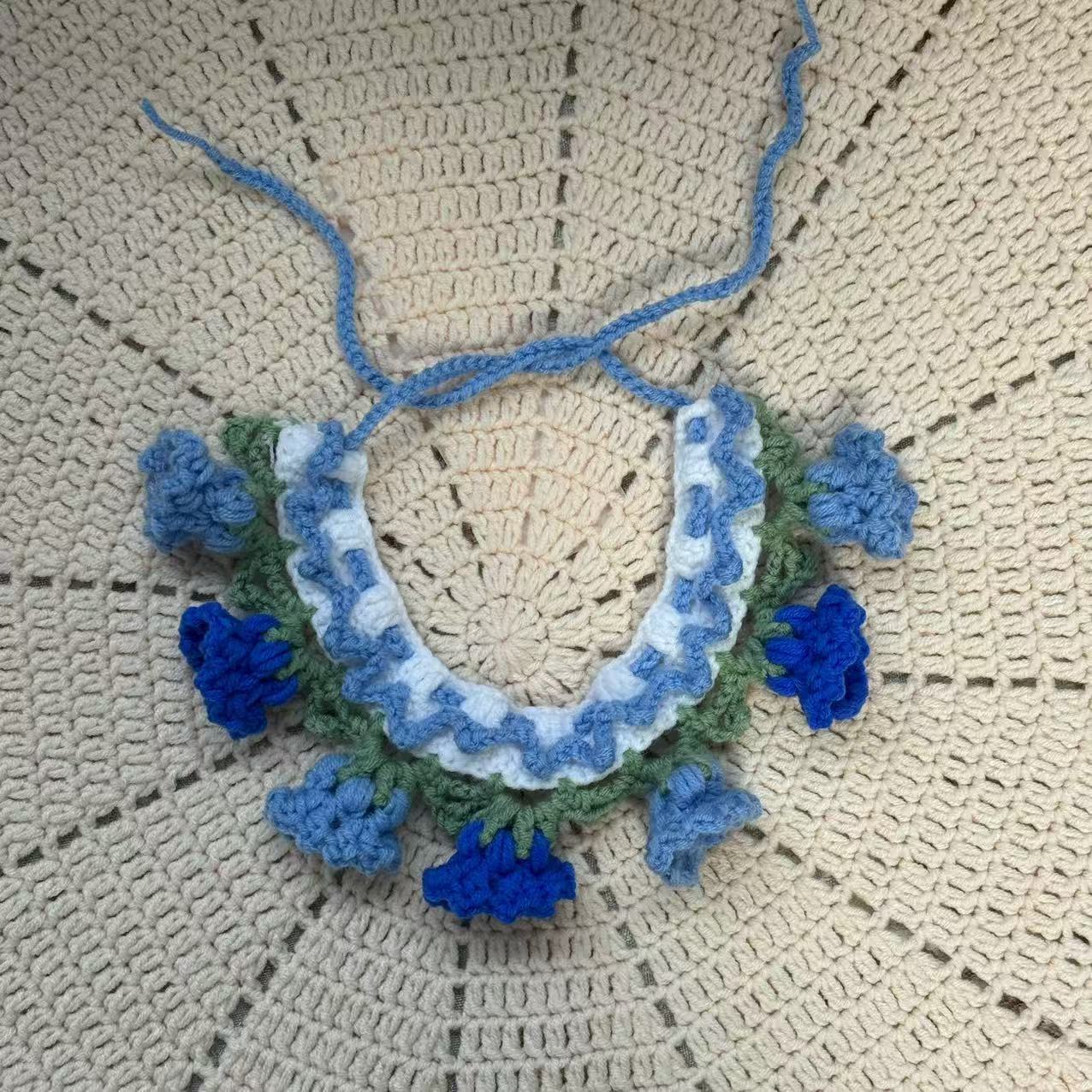 Hand knitted pet hat and collar scarf for dogs and cats, image 17