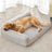 Supportive plush dog bed with removable mat, detail photo 18