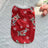 Lightweight Christmas dog vest in breathable polyester, in use with a pet