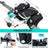 Hands free waist bag with built in lead in pink and green