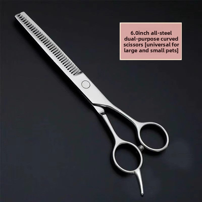Pet Grooming Scissors Set, Curved, Straight and Thinning Shears