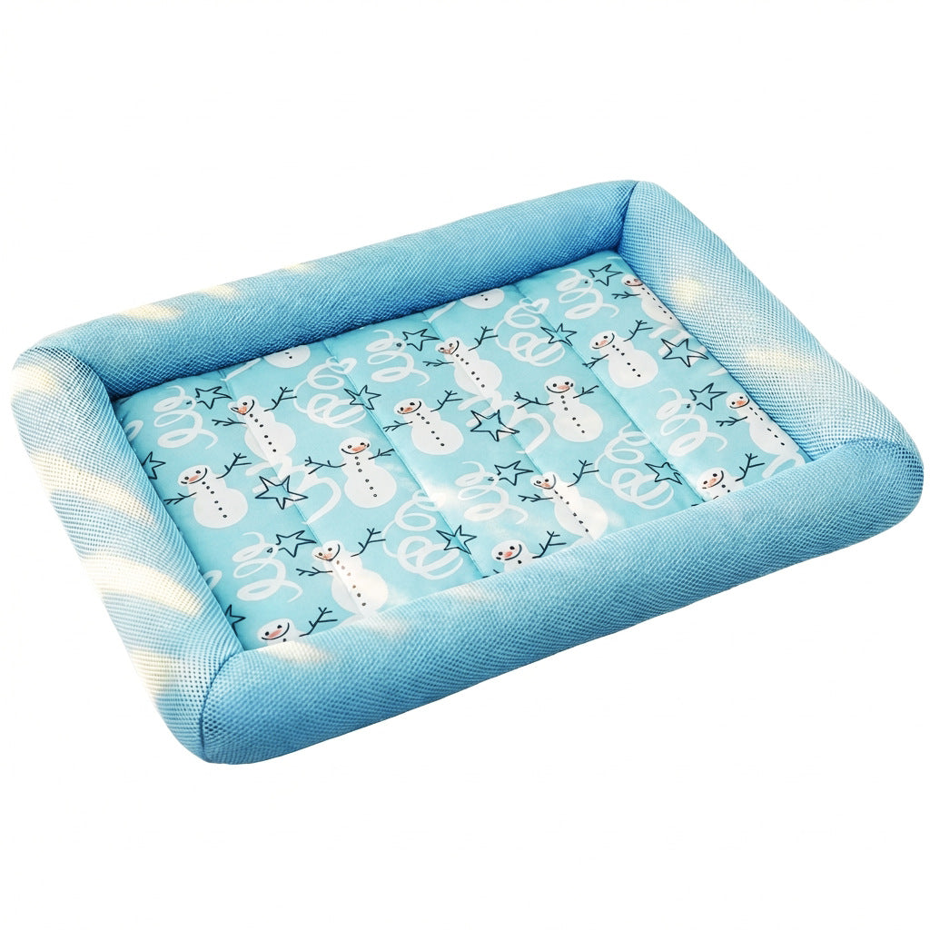 Cooling gel pet mat for dogs and cats in Blue, size Small 40 x 30cm